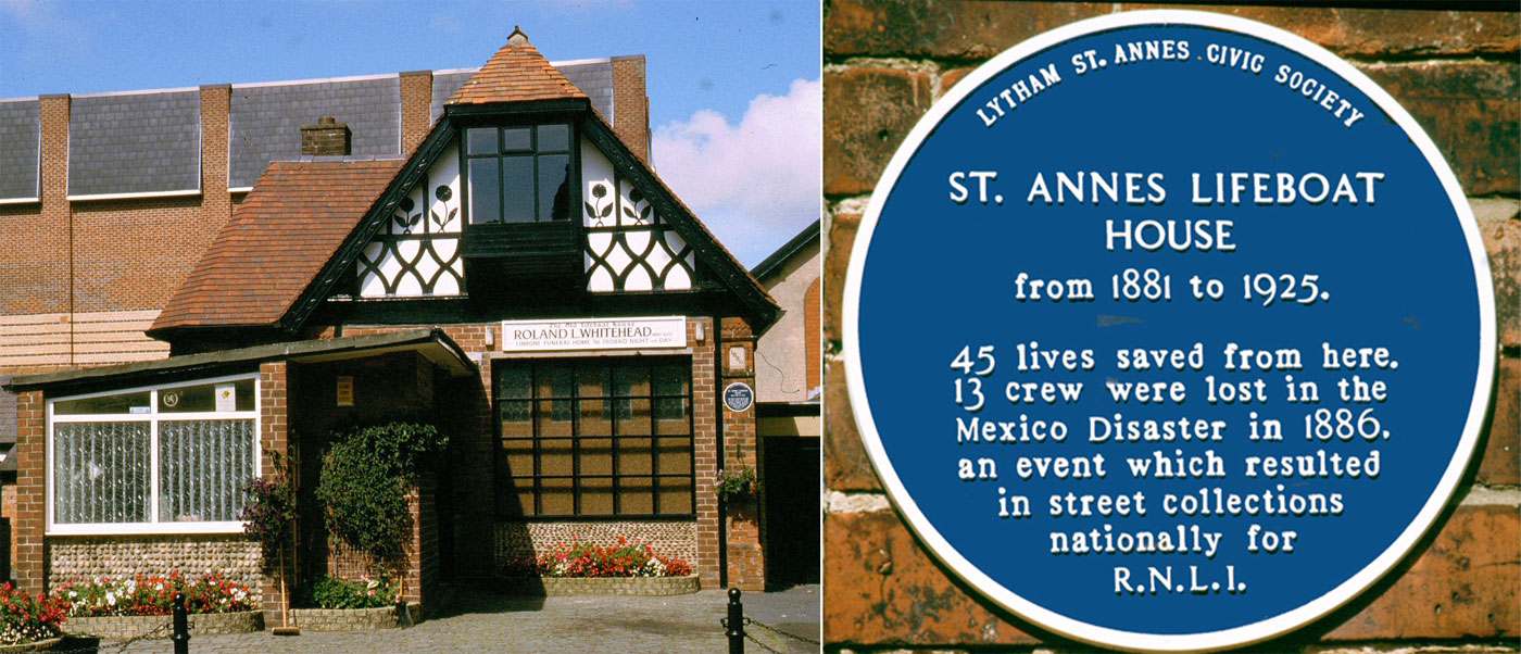 St Annes Lifeboat House - Blue Plaque St Annes on Sea