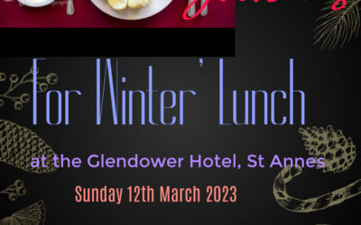 Winter Lunch – Sun 12 March 2023 – Glendower Hotel St Annes