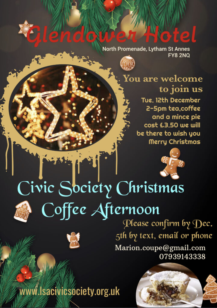 LSA Civic Society Christmas Coffee Afternoon at the Glendower Hotel, St Annes